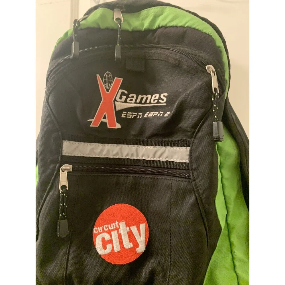 VTG Circuit City XGames ESPN Backpack School Multicolor